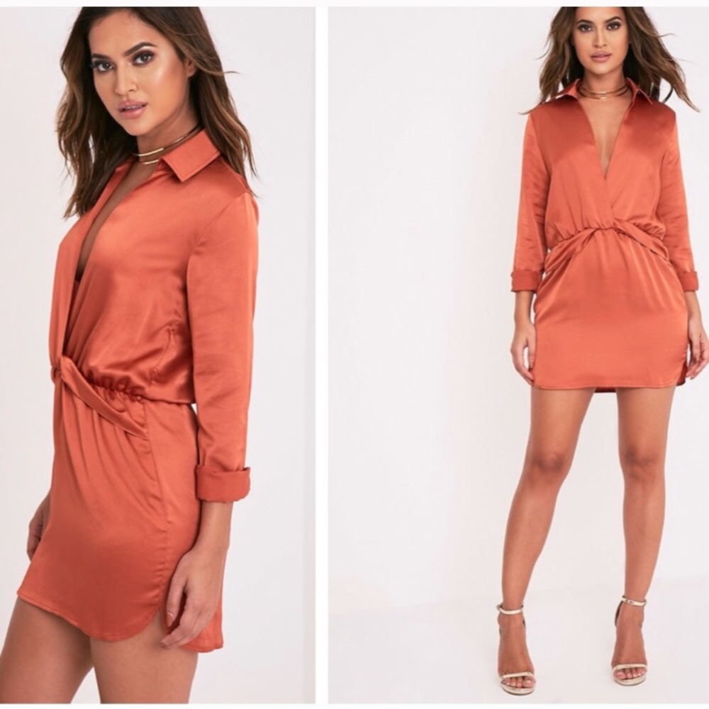 🔥🌸Silky Wrap Style Dress ✨